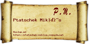 Ptatschek Miklós névjegykártya